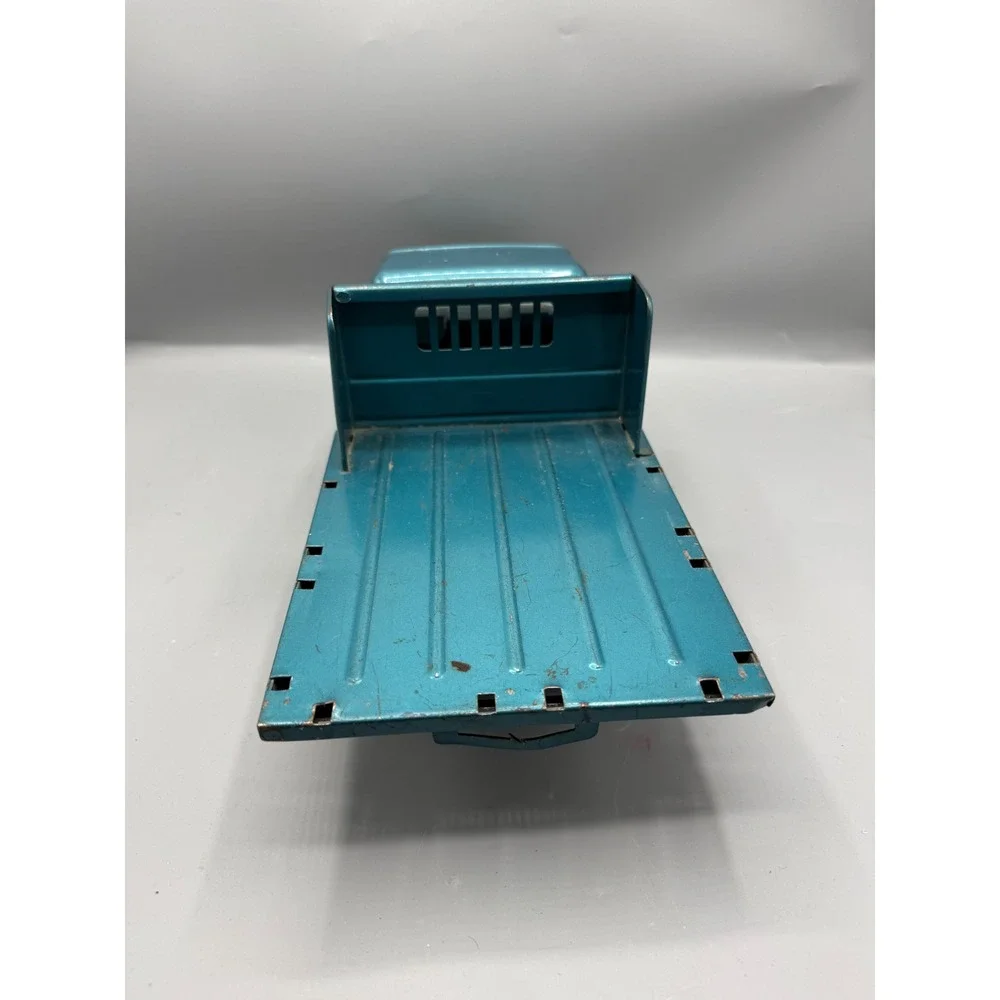 Vintage Tonka Farms Stake Bed Truck Pressed Steel Turquoise Metallic USA Made